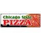 Signmission CHICAGO STYLE PIZZA BANNER SIGN by the slice take out carry deep dish B-72 Chicago Style Pizza - alternate 1